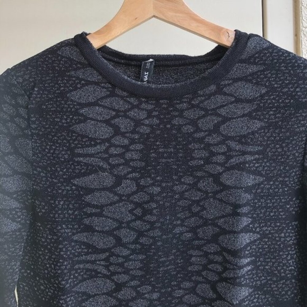 Zara Knitwear Black & Grey Top Size M - Picture 8 of 11